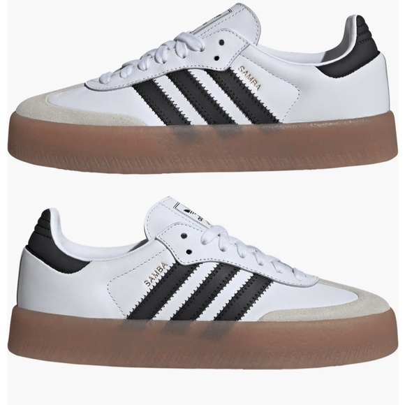 Adidas Sambae White and Black with elevated platform sole.,NWBox Size 7 - Picture 4 of 9